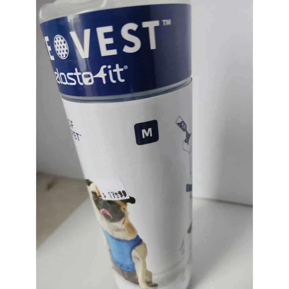 ICE BAND Dog Cooling‎ Bandana / Blue Cooling Net Ultra-Absorbing Fabric Size S/M